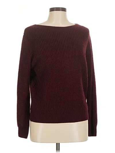 Pre-owned Shein Pullover Sweater In Burgundy