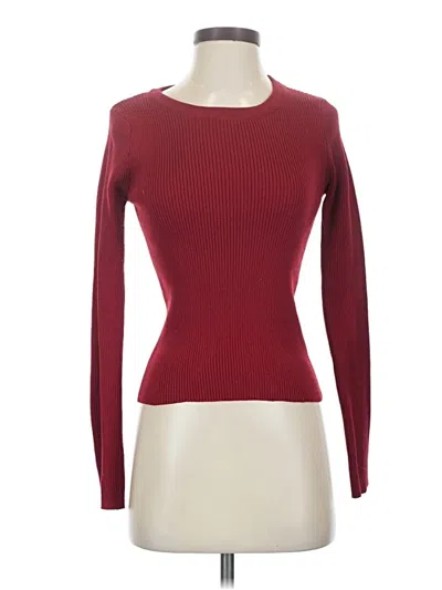 Pre-owned Shein Pullover Sweater In Burgundy
