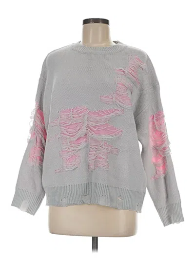 Pre-owned Shein Pullover Sweater In Gray