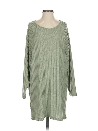 Pre-owned Shein Pullover Sweater In Green