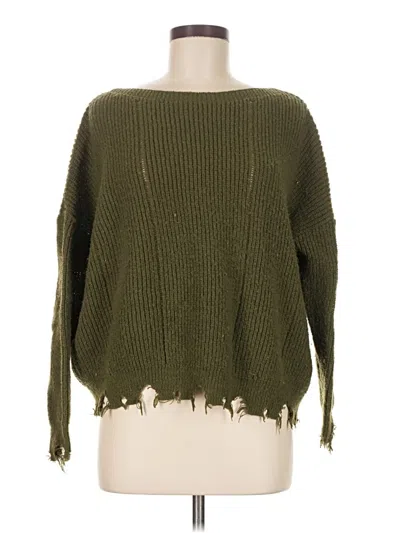 Pre-owned Shein Pullover Sweater In Green