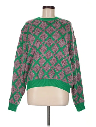 Pre-owned Shein Pullover Sweater In Green