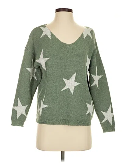 Pre-owned Shein Pullover Sweater In Green