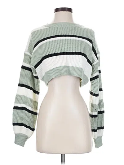 Pre-owned Shein Pullover Sweater In Green