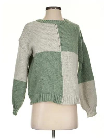 Pre-owned Shein Pullover Sweater In Green