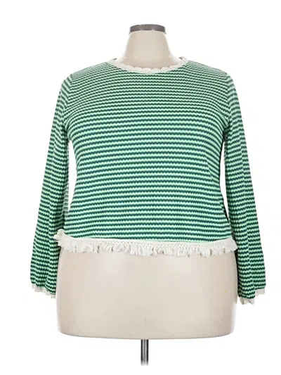 Pre-owned Shein Pullover Sweater In Green