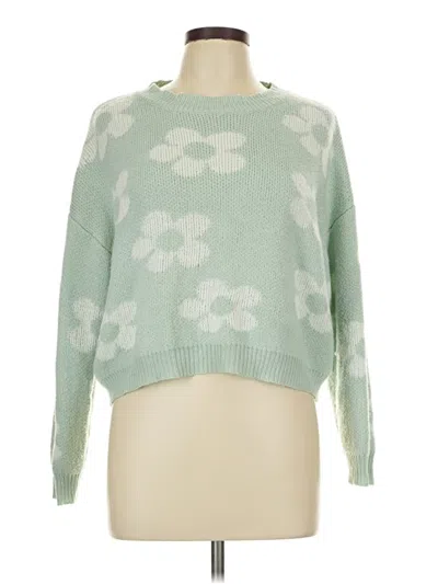 Pre-owned Shein Pullover Sweater In Green