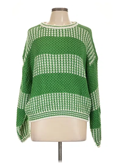 Pre-owned Shein Pullover Sweater In Green