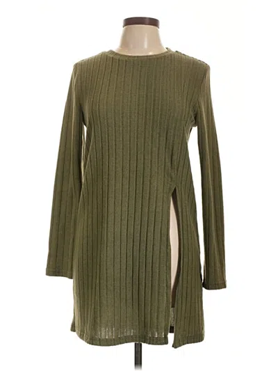 Pre-owned Shein Pullover Sweater In Green