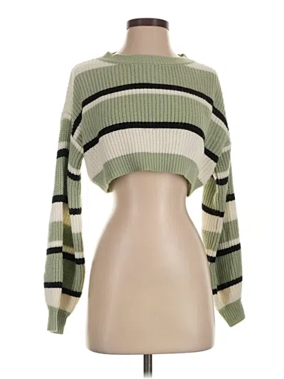 Pre-owned Shein Pullover Sweater In Green