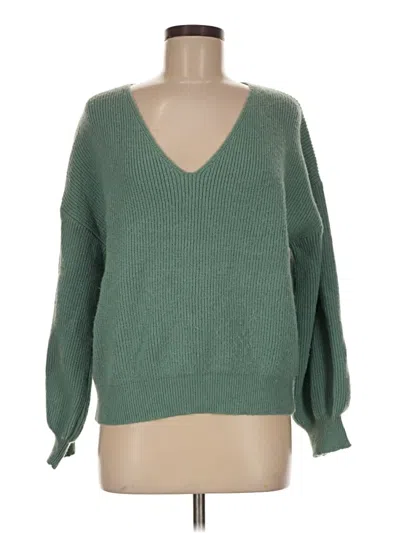 Pre-owned Shein Pullover Sweater In Green