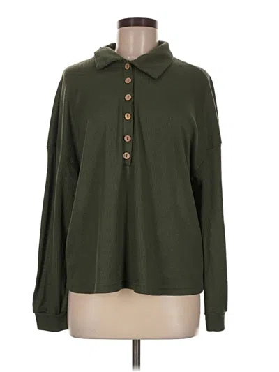 Pre-owned Shein Pullover Sweater In Green