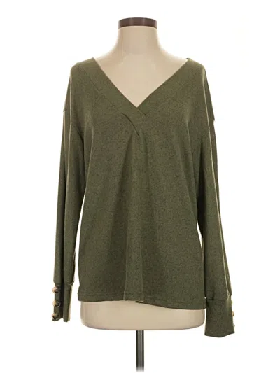 Pre-owned Shein Pullover Sweater In Green