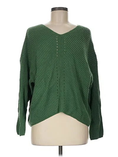 Pre-owned Shein Pullover Sweater In Green