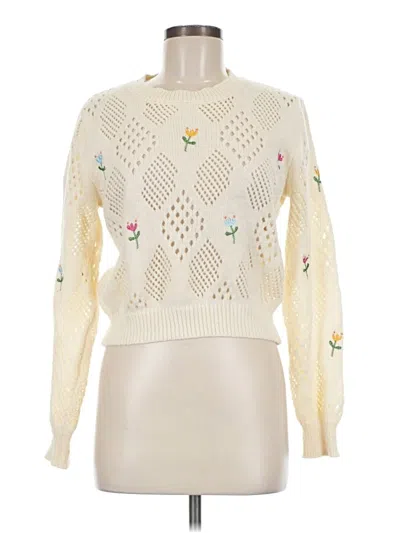 Pre-owned Shein Pullover Sweater In Ivory