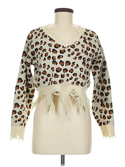 Pre-owned Shein Pullover Sweater In Ivory