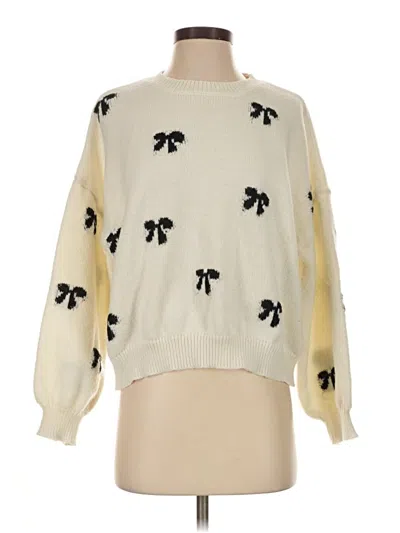 Pre-owned Shein Pullover Sweater In Ivory