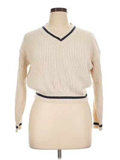 Pre-owned Shein Pullover Sweater In Ivory