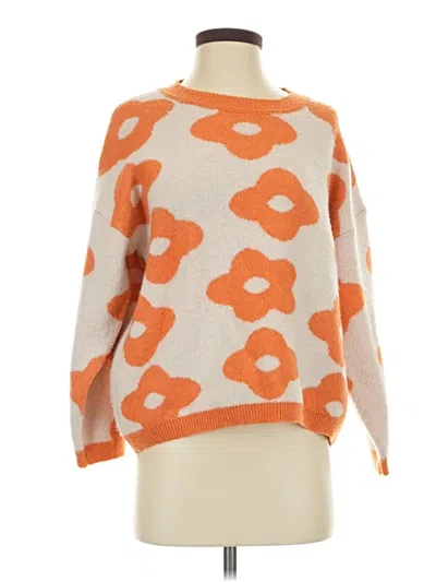 Pre-owned Shein Pullover Sweater In Orange