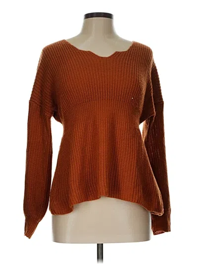 Pre-owned Shein Pullover Sweater In Orange