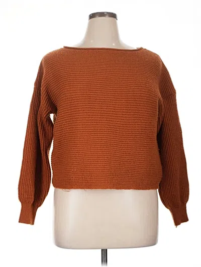 Pre-owned Shein Pullover Sweater In Orange