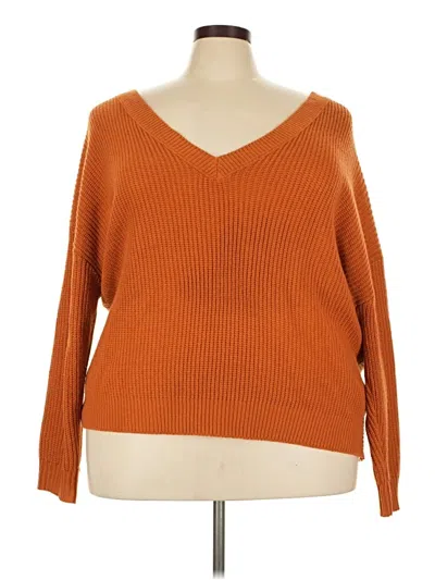 Pre-owned Shein Pullover Sweater In Orange