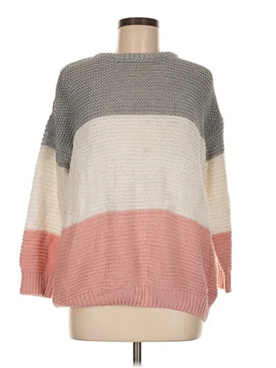 Pre-owned Shein Pullover Sweater In Pink