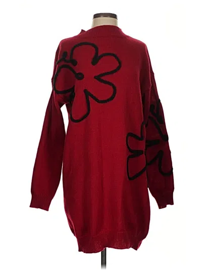 Pre-owned Shein Pullover Sweater In Red