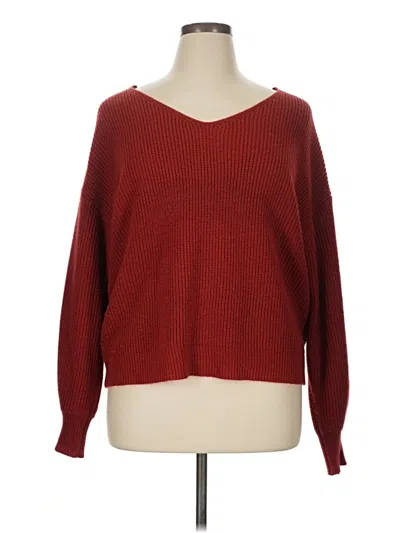 Pre-owned Shein Pullover Sweater In Red