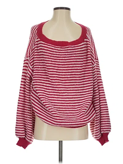 Pre-owned Shein Pullover Sweater In Red
