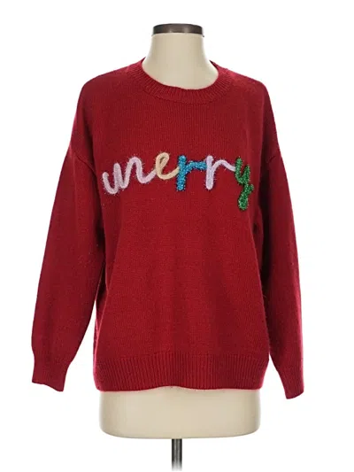 Pre-owned Shein Pullover Sweater In Red