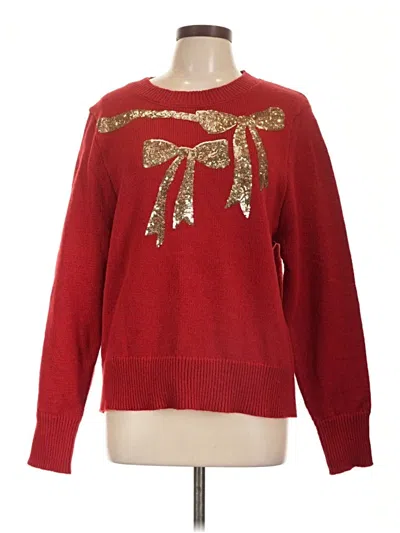 Pre-owned Shein Pullover Sweater In Red