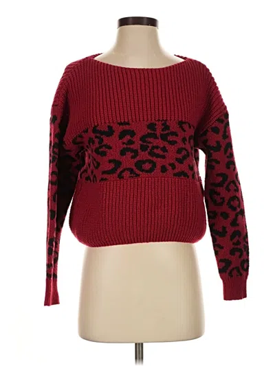 Pre-owned Shein Pullover Sweater In Red