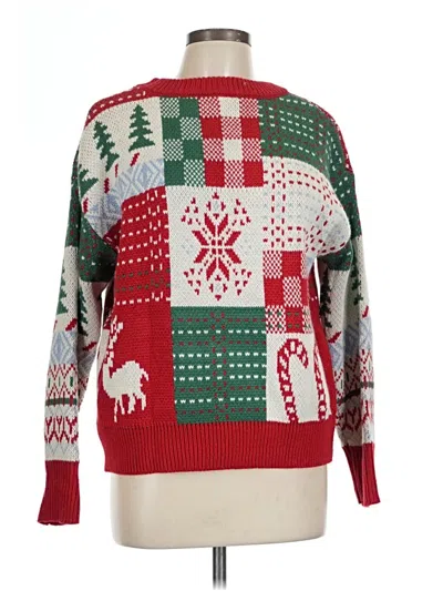 Pre-owned Shein Pullover Sweater In Red