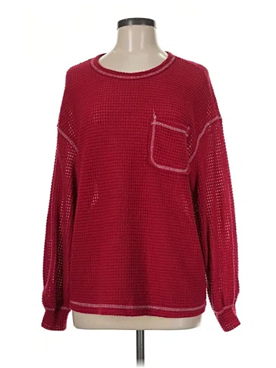 Pre-owned Shein Pullover Sweater In Red