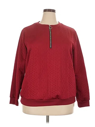 Pre-owned Shein Pullover Sweater In Red