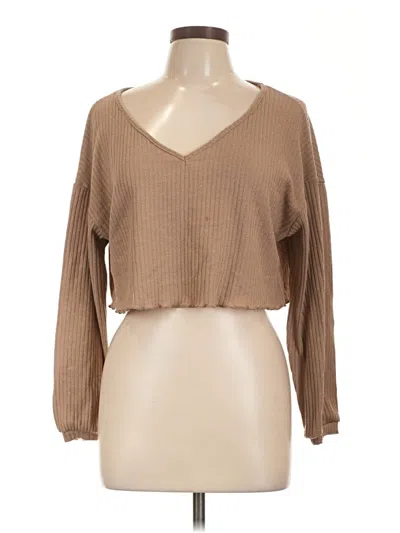 Pre-owned Shein Pullover Sweater In Tan
