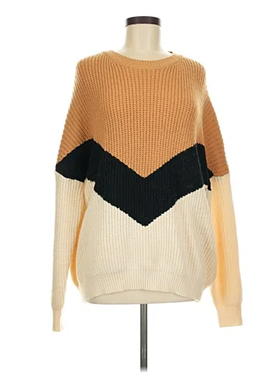 Pre-owned Shein Pullover Sweater In Tan