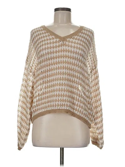 Pre-owned Shein Pullover Sweater In Tan