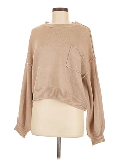 Pre-owned Shein Pullover Sweater In Tan
