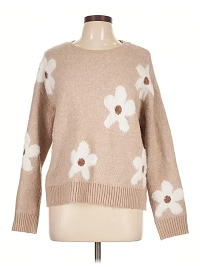 Pre-owned Shein Pullover Sweater In Tan