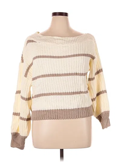 Pre-owned Shein Pullover Sweater In Tan