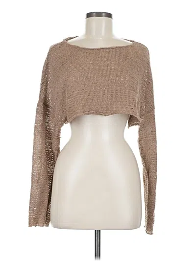 Pre-owned Shein Pullover Sweater In Tan