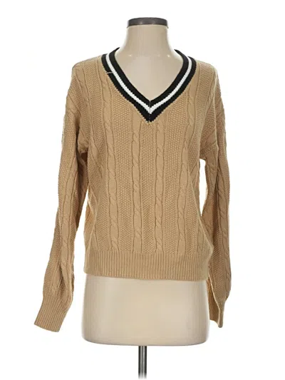 Pre-owned Shein Pullover Sweater In Tan