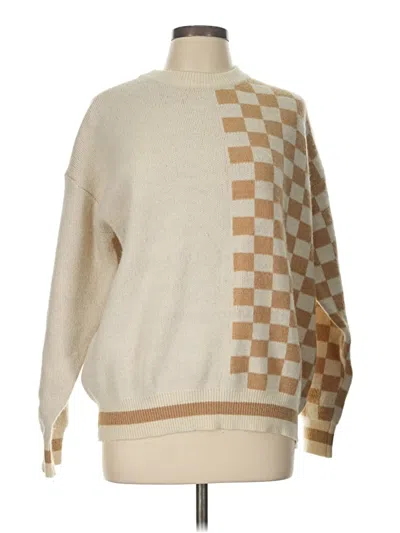 Pre-owned Shein Pullover Sweater In Tan
