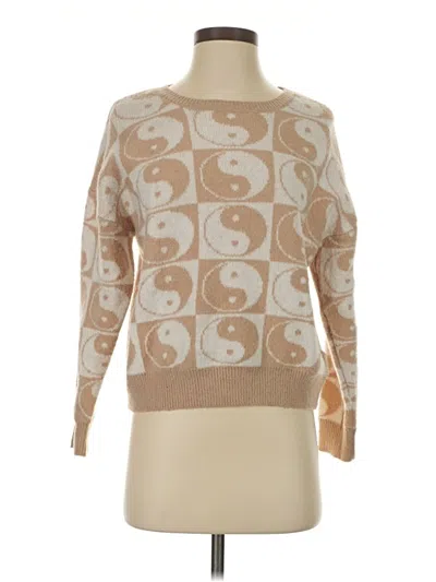 Pre-owned Shein Pullover Sweater In Tan