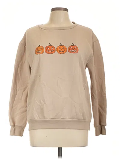 Pre-owned Shein Pullover Sweater In Tan
