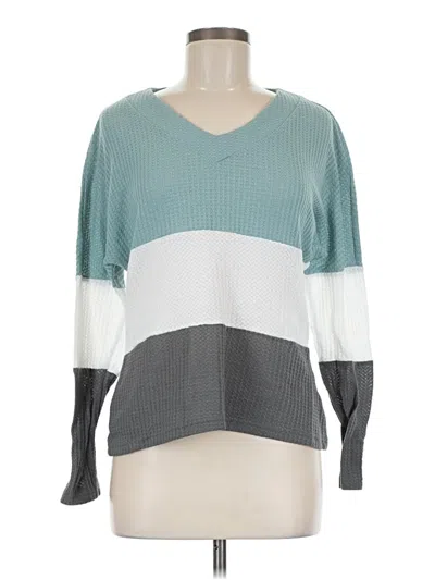 Pre-owned Shein Pullover Sweater In Teal