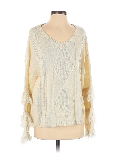Pre-owned Shein Pullover Sweater In White