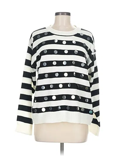 Pre-owned Shein Pullover Sweater In White